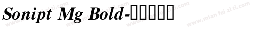 Sonipt Mg Bold字体转换